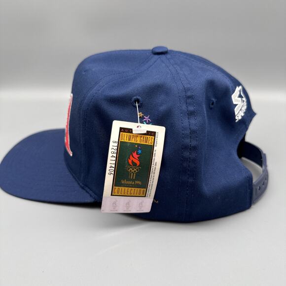 Vintage 1996 Starter Olympics Snapback Hat Atlanta USA Blue NWT - Picture 5 of 9